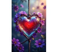Corazón Nudo de Cuerda Puzzle de 4000 Piezas para Adultos, Rompecabezas Adultos 4000 Piezas Flor Incluye Póster, Entretenimiento Educativo, Juego de Habilidad para Toda La Familia, Medidas:141x87cm