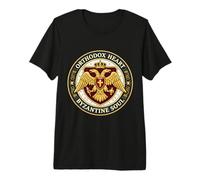 Corazón Ortodoxo Alma Bizantina Cristiano Águila Bizancio Camiseta Premium