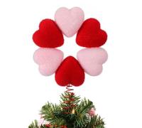 Corazón para la Cima del Árbol de San Valentín | 34 Cm Decoración San Valentín - De Copa De Corazón Amoroso con Detalle Primaveral - para Fechas Especiales Día del Amor Parejas Estantería