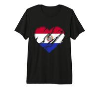 Corazón Paraguay Bandera Paraguaya Orgullo Paraguayo Camiseta Premium