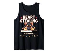 Corazón Pastor Alemán Perro Divertido Regalo Pastor Alemán Cachorro Camiseta sin Mangas