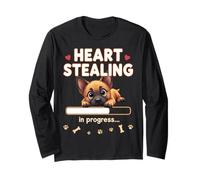 Corazón Pastor Belga Perro Divertido Regalo Malinois Puppy Manga Larga