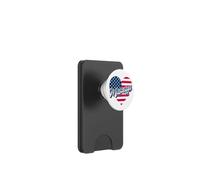 Corazón patriótico del Estado de Mississippi, EE. UU., Hombres, Mujeres y niños PopSockets PopWallet para MagSafe