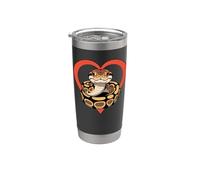 Corazón Pitón Real Gafas Vaso térmico de acero inoxidable de doble pared