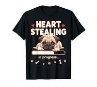 Corazón Pug Perro Divertido Regalo Pug Cachorro Camiseta