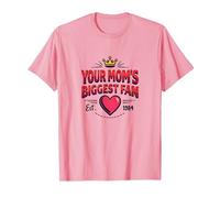 Corazón Retro de la Corona de tu Madre con diseño de Fan más Grande de 1984 Camiseta, Hombre, Rosado, 3XL
