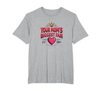 Corazón Retro de la Corona de tu Madre con diseño de Fan más Grande de 1984 Camiseta, Hombre Tallas Grandes, Gris Jaspeado, 4X Alto