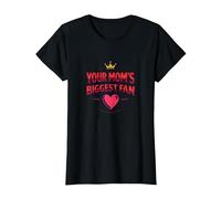 Corazón Retro de la Corona de tu Madre con diseño de Fan más Grande de 1984 Camiseta, Mujer, Negro, M