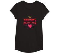 Corazón Retro de la Corona de tu Madre con diseño de Fan más Grande de 1984 Camiseta, Niñas, Negro, Pequeña