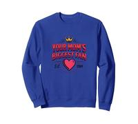 Corazón Retro de la Corona de tu Madre con diseño de Fan más Grande de 1984 Sudadera, Unisex para Adultos, Azul Real, M