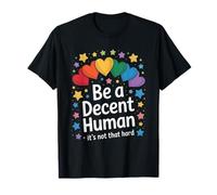Corazón retro vintage sea un humano decente no es tan Camiseta