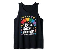 Corazón retro vintage sea un humano decente no es tan Camiseta sin Mangas