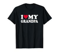 Corazón Rojo Me Amo A Mi Abuelo Camiseta gráfica económica