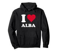 Corazón Rojo Me Amo Alba Sudadera con Capucha
