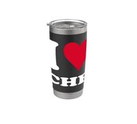 Corazón Rojo Me Amo Che Vaso térmico de acero inoxidable de doble pared