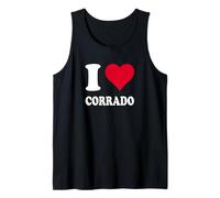 Corazón Rojo Me Amo Corrado Camiseta sin Mangas