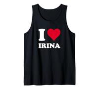 Corazón Rojo Me Amo Irina Camiseta sin Mangas