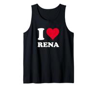 Corazón Rojo Me Amo Rena Camiseta sin Mangas