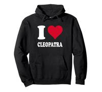 Corazón Rojo Me Encanta Cleopatra Sudadera con Capucha