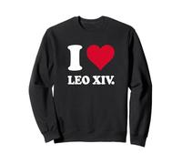 Corazón rojo me encanta Leo XIV. Sudadera