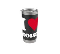 Corazón Rojo Me Encanta Moise Vaso térmico de acero inoxidable de doble pared