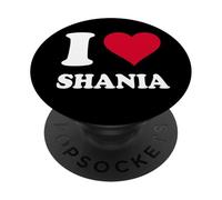 Corazón Rojo Me Encanta Shania PopSockets PopGrip Adhesivo