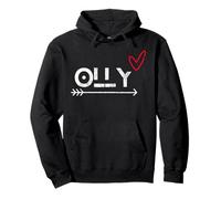 Corazón Rojo Retro I Love Olly Primer Nombre para Hombres, Mujeres y niños Sudadera con Capucha