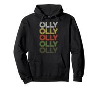 Corazón Rojo Retro I Love Olly Primer Nombre para Hombres, Mujeres y niños Sudadera con Capucha