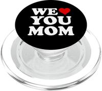 Corazón Rojo Te Amo Mamá PopSockets PopGrip para MagSafe