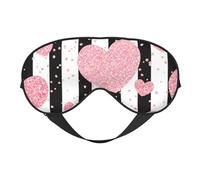 Corazón Romántico Raya De Lentejuelas De Oro Rosa, Cubreojos completos Antifaz bloqueador de luz Antifaz para dormir Antifaz suave con los ojos vendados Noche
