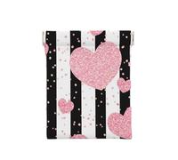 Corazón Romántico Raya De Lentejuelas De Oro Rosa, Squeeze Top Wallet Bolsa de Almacenamiento para Mujer Monedero pequeño Bolsa de Cambio