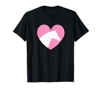 Corazón Rosa Caballo Cabeza Ecuestre Vaquera Western Aesthetic Camiseta