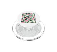 Corazón Rosa Flores Floral Salvia Verde Hojas Hoja PopSockets PopGrip para MagSafe