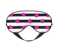 Corazón rosa sobre línea negra, Cubreojos completos Antifaz bloqueador de luz Antifaz para dormir Antifaz suave con los ojos vendados Noche