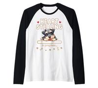 Corazón Schnauzer perro divertido regalo Schnauzer cachorro Camiseta Manga Raglan