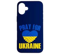 Corazón Ucrania Stand Con Ucrania Carcasa para iPhone 16 Plus