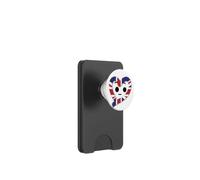 Corazón Union Jack con Cara Kawaii para niños del Reino Unido PopSockets PopWallet para MagSafe