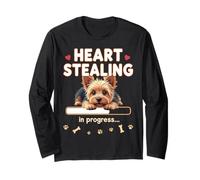 Corazón Yorkshire Terrier perro divertido regalo Yorkie cachorro Manga Larga