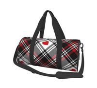Corazones a Cuadros de San Valentín, Bolsa de Viaje de Gran Capacidad, Bolso Redondo, Bolsa de Viaje Deportiva, Bolsa de Mano, Bolsa de Fitness