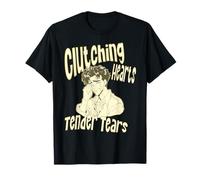 Corazones Apretados Lágrimas Anime Estilo Emotivo Camiseta