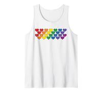 Corazones Arco Iris Bandera LGBT Mes del Orgullo Gay Aliado Camiseta sin Mangas
