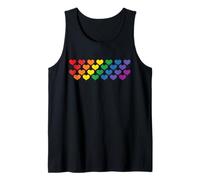 Corazones Arco Iris Bandera LGBT Mes del Orgullo Gay Aliado Camiseta sin Mangas