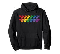 Corazones Arco Iris Bandera LGBT Mes del Orgullo Gay Aliado Sudadera con Capucha