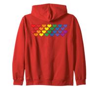 Corazones Arco Iris Bandera LGBT Mes del Orgullo Gay Aliado Sudadera con Capucha