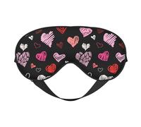 Corazones Corazones Rosados Y Rojos, Cubreojos completos Antifaz bloqueador de luz Antifaz para dormir Antifaz suave con los ojos vendados Noche