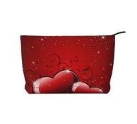 Corazones de Amor Brillantes Estampados para San Valentín,Neceser de Pana, Neceser de Maquillaje portátil, Neceser de Viaje