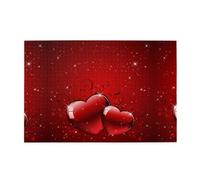 Corazones de Amor Brillantes Impresos para San Valentín, Rompecabezas de 1000 Piezas, Rompecabezas de Madera para Toda la Familia, decoración de Pared para Adultos y Adolescentes.