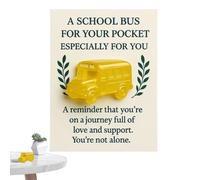 Corazones de bolsillo para amigos - Tarjetas de autobús escolar de bolsillo acrílico | Recuerdo decoración hecha a mano para niñas, niños, maestros, amigos, padres, coleccionistas, graduaciones y