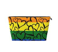 Corazones de Colores del Arco Iris del Orgullo Gay, Bolsa de artículos de tocador Bolsa de Maquillaje Bolsa de cosméticos Bolsa de artículos de tocador de Viaje portátil