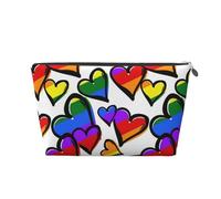 Corazones de Colores del Arco Iris Impresos., Bolsa de artículos de tocador Bolsa de Maquillaje Bolsa de cosméticos Bolsa de artículos de tocador de Viaje portátil